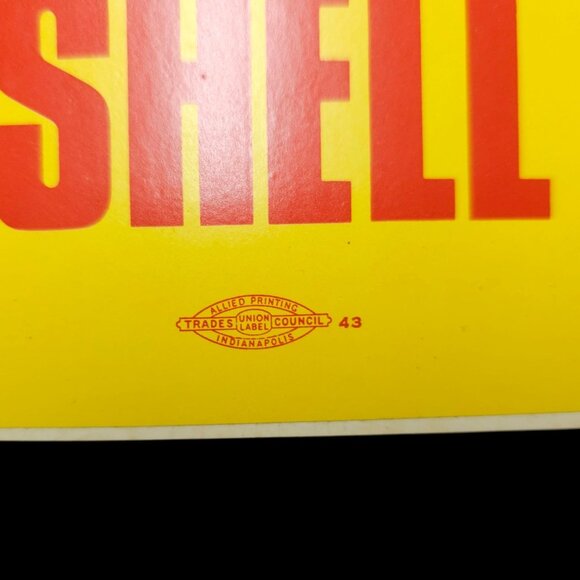 UAW CAP Stop Apartheid Boycott Shell Bumper Sticker 14" x 3.75" Vintage 80's NOS - Picture 5 of 6